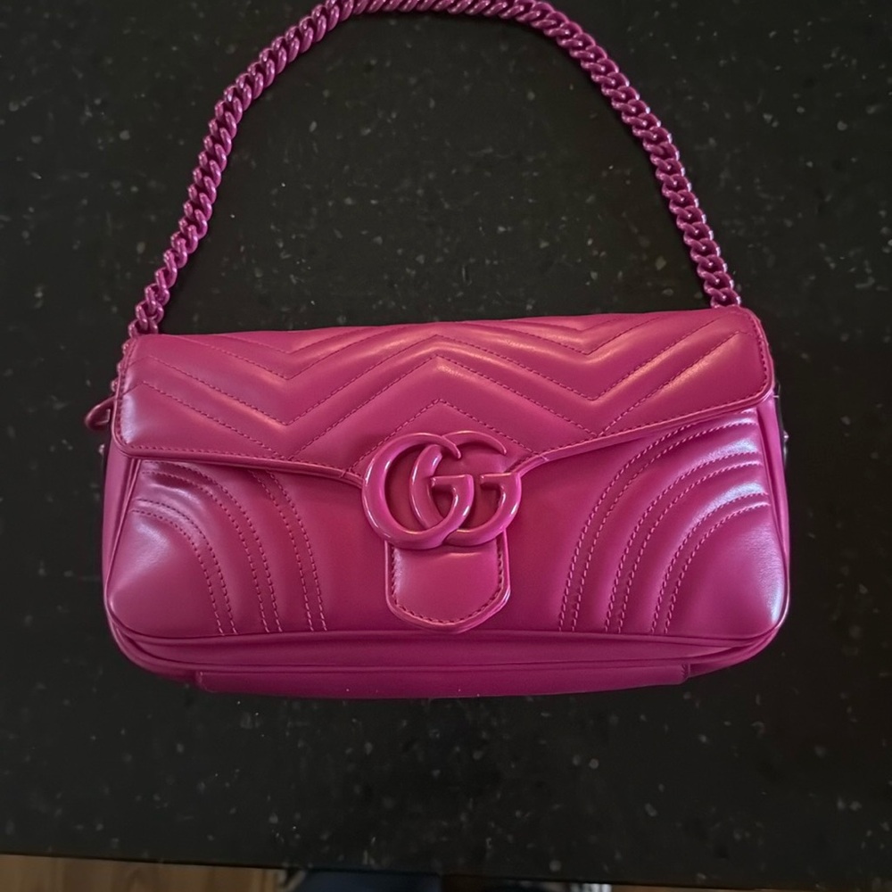 Gucci Pink Quilted Shoulder Bag